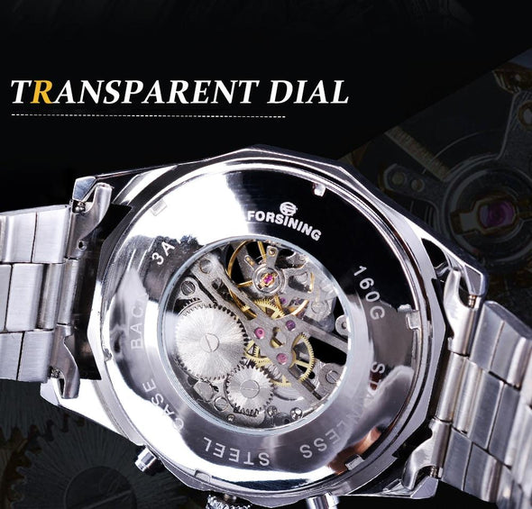 Forsining - Waterproof Transparent Mechanical Luxury Automatic Watch