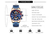 MINI FOCUS - Mens' Multifunction Calendar Sports Quartz Watch