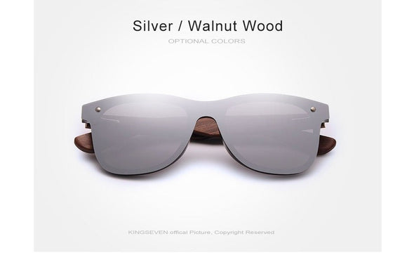 Luxury Wood Polarized Mirrored Sunglasses