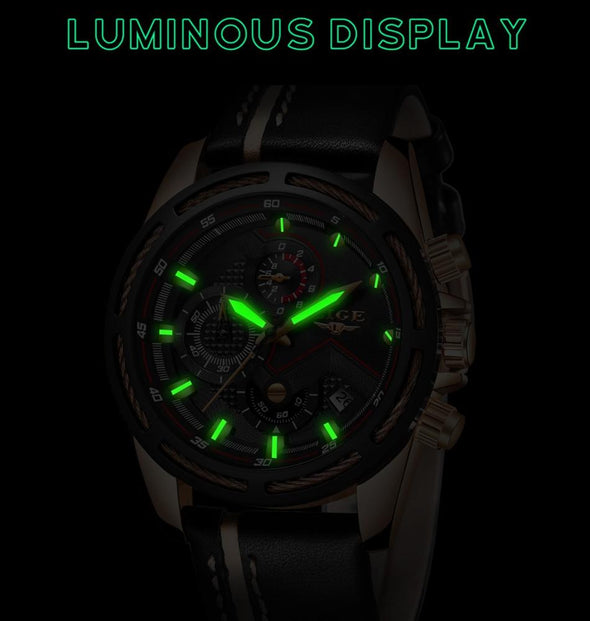 LG9882 - Waterproof Luminous Chronograph Quartz Watch