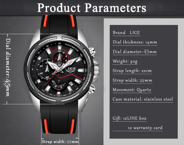 LG9961 - New Sport Waterproof Military Quartz Wristwatch