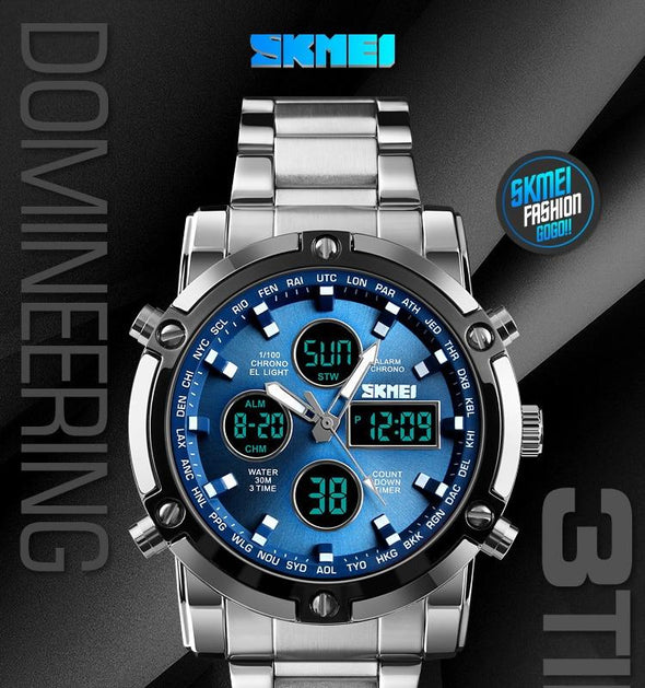 SKMEI - Digital Display Multifunctional Chronograph Quartz Wristwatch