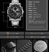 SKMEI - Digital Display Multifunctional Chronograph Quartz Wristwatch