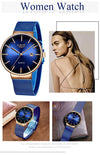 LIGE - Rose Gold Waterproof Women's Watch