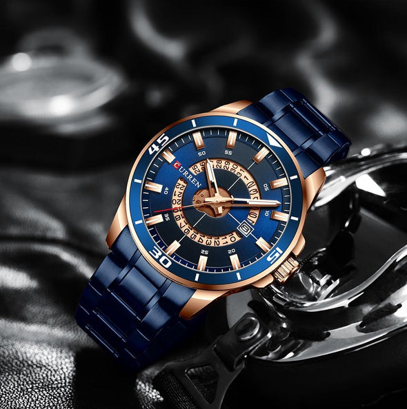 Curren - Dial Stainless Steel Water Resistant Quartz Watch