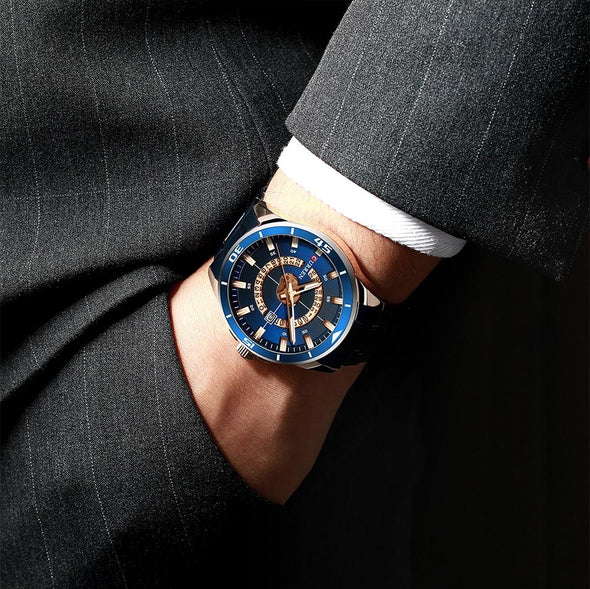 Curren - Dial Stainless Steel Water Resistant Quartz Watch