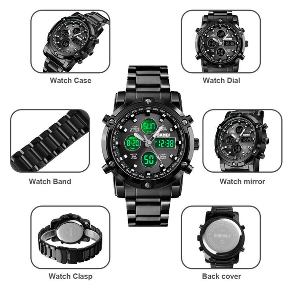 SKMEI - Digital Display Multifunctional Chronograph Quartz Wristwatch