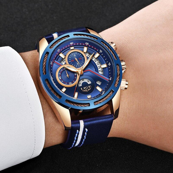 LG9880 - Blue Military Waterproof Sports Quartz Waterproof Watch