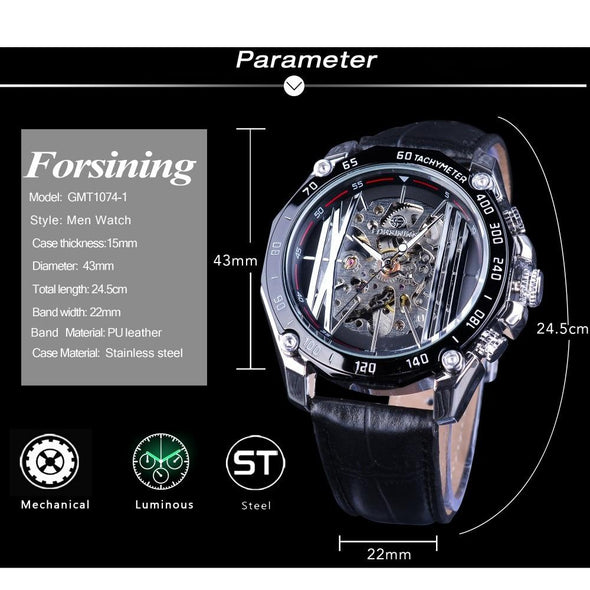 Forsining - Men's Stainless Steel Automatic Mechanical Watch