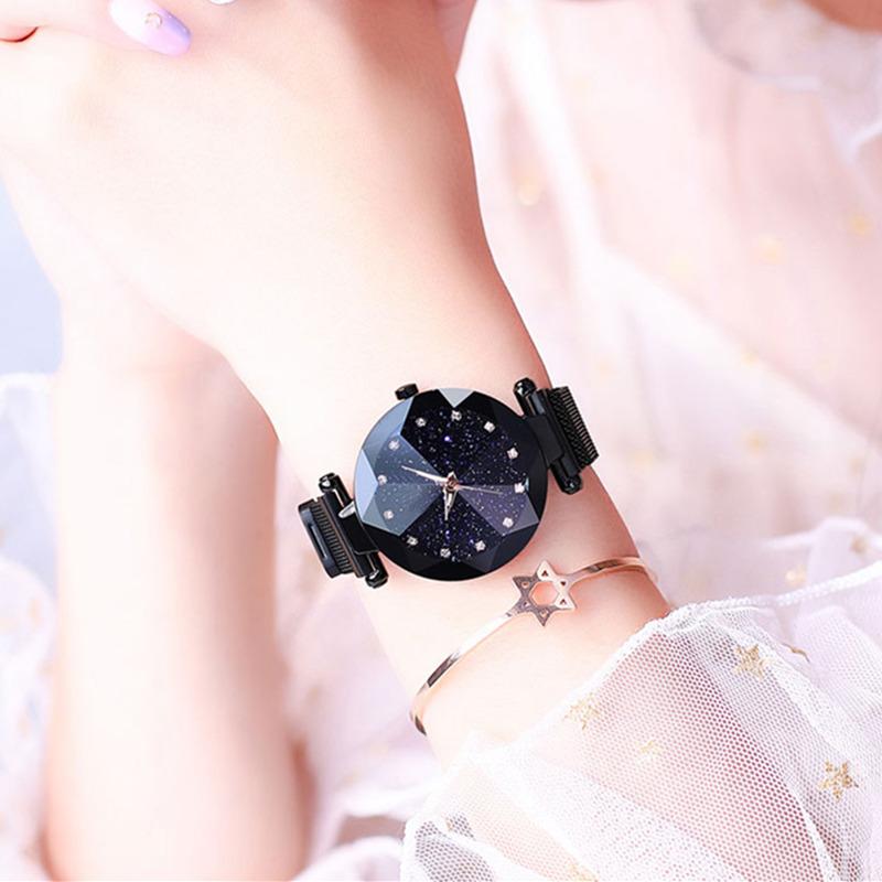 Luxury Rose Gold Women Watch Magnet Starry Sky Wrist Watch - China Smart  Watch and Watch price