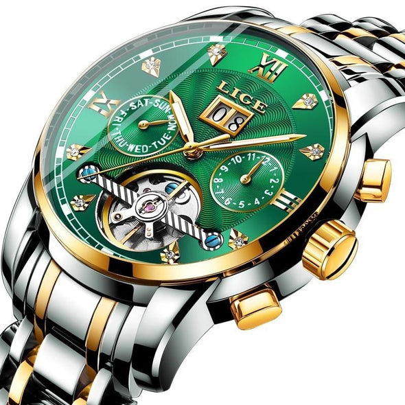 LIGE - Automatic Mechanical Tourbillon Watch