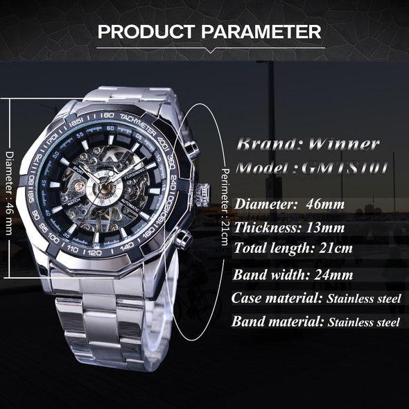 Forsining - Waterproof Transparent Mechanical Luxury Automatic Watch