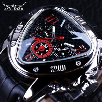 Jollynova - Automatic Racing Design Geometric Triangle Pilot Mechanical Watch