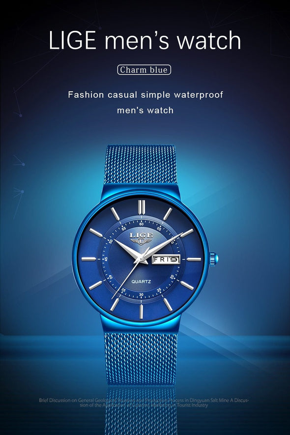 LG9949 - Men's Stainless Steel Waterproof Quartz Watch