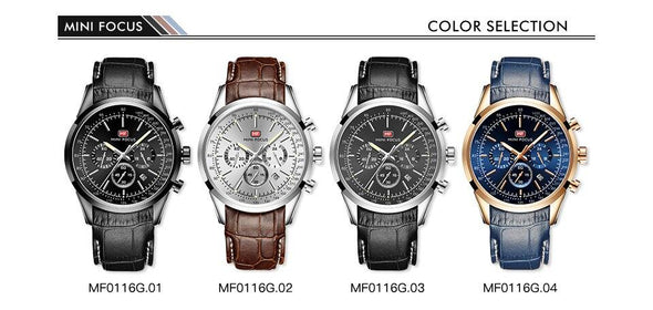 MINI FOCUS - Multifunction Sport Quartz Waterproof Watch