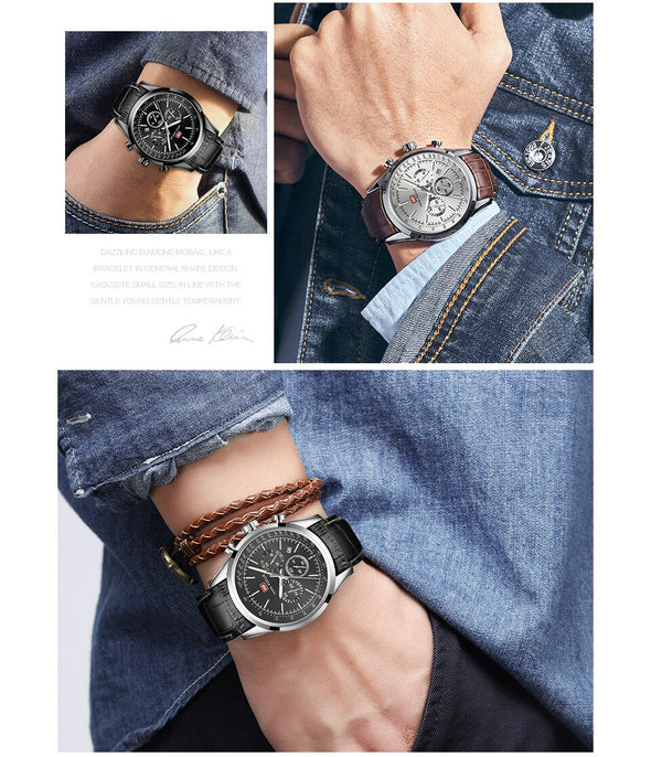 MINI FOCUS - Multifunction Sport Quartz Waterproof Watch