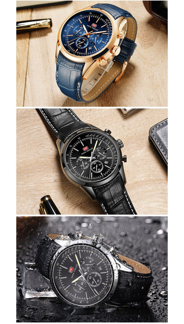 MINI FOCUS - Multifunction Sport Quartz Waterproof Watch