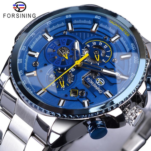 Forsining - 3 Dial Calendar Display Automatic Mechanical Wrist Watch