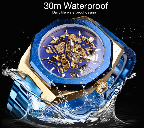 Forsining - Stainless Steel Waterproof Automatic Mechanical Watch