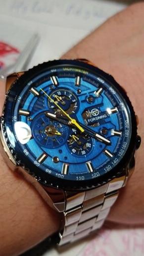 Forsining - 3 Dial Calendar Display Automatic Mechanical Wrist Watch