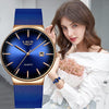 LIGE - Rose Gold Waterproof Women's Watch