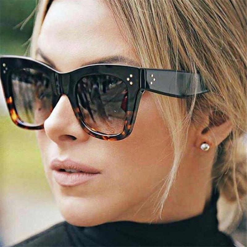 big square oversized sunglasses black designer gradient polarized sung –  Jollynova