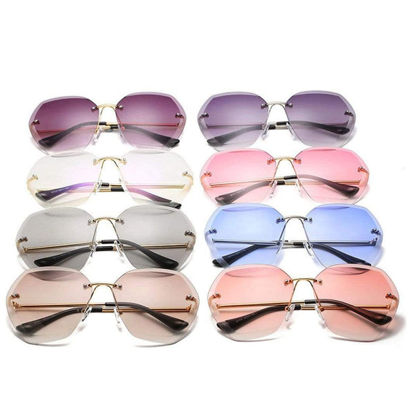 Oversized Rimless Sunglasses