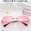 Oversized Rimless Sunglasses