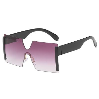 Fashion Oversized Square Rimless Sunglasses