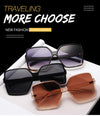 Macaron Oversize Gradient Merk Designer Sunglasses !