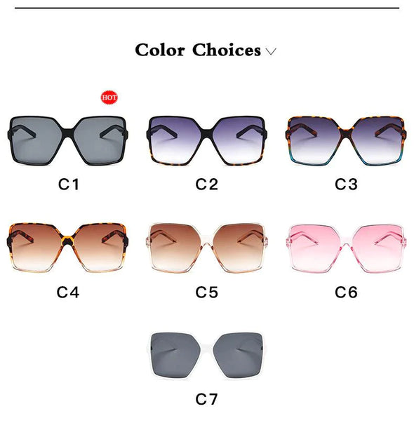 Macaron Oversize Gradient Merk Designer Sunglasses !