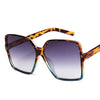 Oversize Gradient Merk Designer leopard Sunglasses Square Goggle Classic Alloy Frame glasses