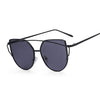 Designer Mirror Flat Vintage Metal Reflective Sunglasses