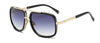 Flat Top Mirror Sun Glasses Square Gold Male Superstar Oversized Men Sunglasses