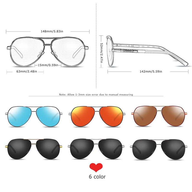 Men's Vintage Aluminum Polarized Sunglasses Classic Brand Coating