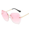 Oversized Rimless Sunglasses