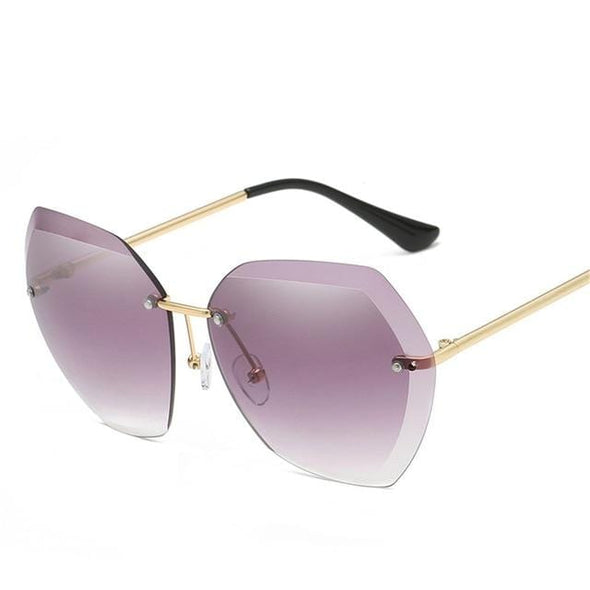 Oversized Rimless Sunglasses