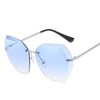 Oversized Rimless Sunglasses