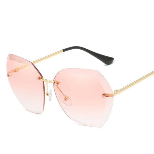 Oversized Rimless Sunglasses