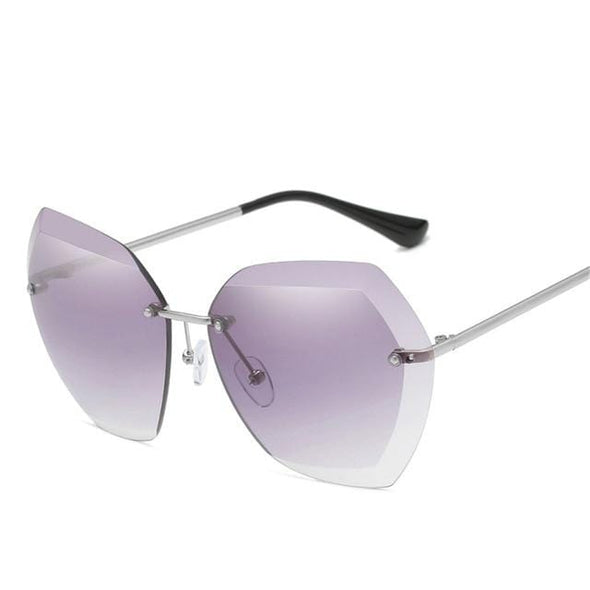 Oversized Rimless Sunglasses