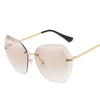 Oversized Rimless Sunglasses