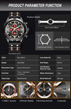 LIGE - Men Military Waterproof Silicone Strap Quartz Wrist Watch