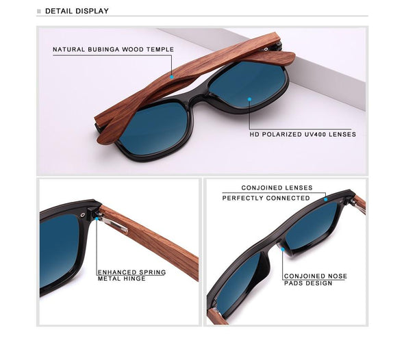 Men Natural Wooden Polarized Sunglasses