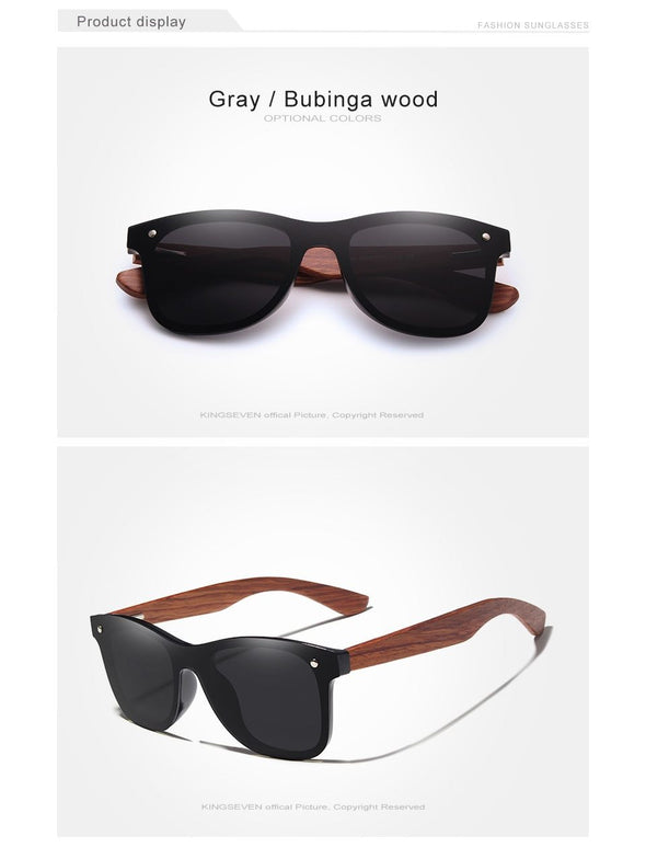 Men Natural Wooden Polarized Sunglasses