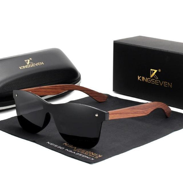 Men Natural Wooden Polarized Sunglasses