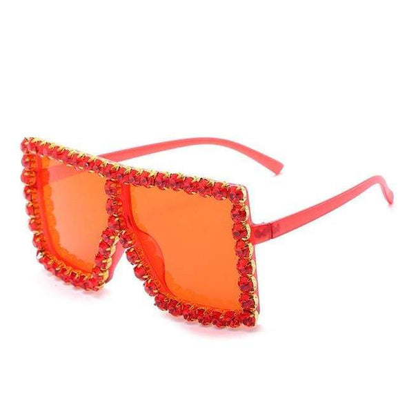 Hot Oversized Crystal Sunglasses