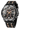 LIGE - Men Military Waterproof Silicone Strap Quartz Wrist Watch