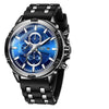 LIGE - Men Military Waterproof Silicone Strap Quartz Wrist Watch
