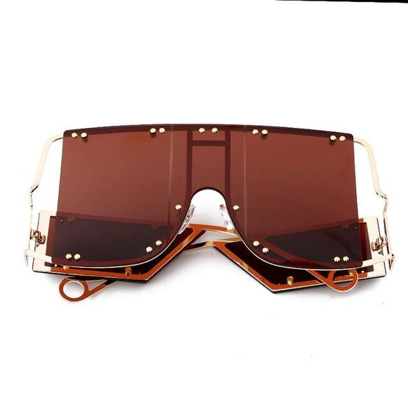 Fashion Square Sunglasses Women Mirror