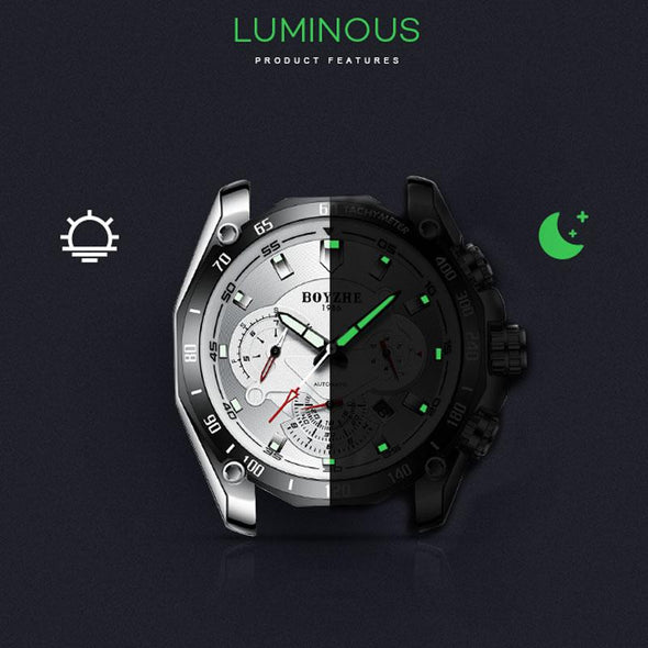WL014 Automatic Mechanical Stainless Steel Waterproof Luminous Watch